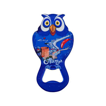 Alanya Themed UV Printed Owl Bottle Opener - 1