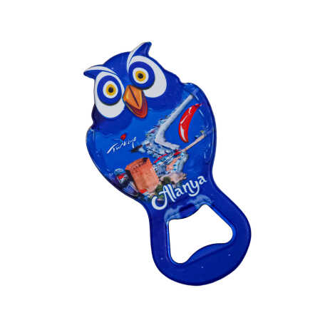Alanya Themed UV Printed Owl Bottle Opener - 7