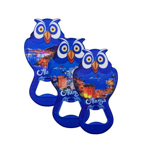 Alanya Themed UV Printed Owl Bottle Opener - 2