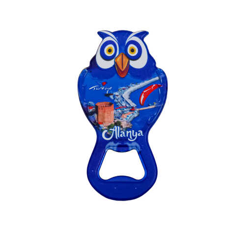 Alanya Themed UV Printed Owl Bottle Opener - 3