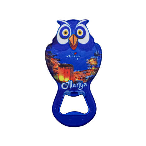 Alanya Themed UV Printed Owl Bottle Opener - 5