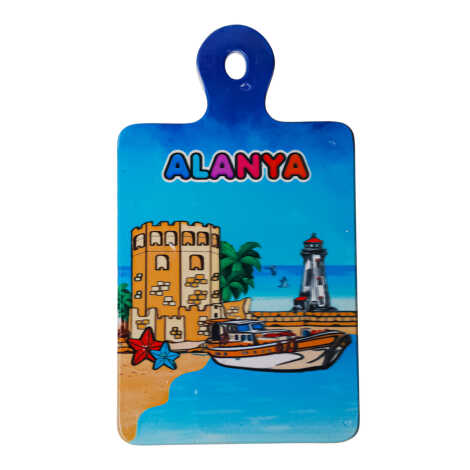 Alanya Themed UV Printed Rectangular Hanging Trivet - 1