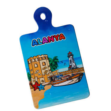 Alanya Themed UV Printed Rectangular Hanging Trivet - 2