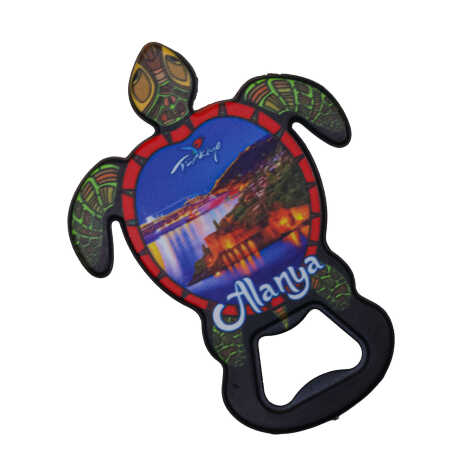 Alanya Themed UV Printed Turtle Bottle Opener - 7