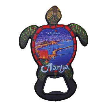 Alanya Themed UV Printed Turtle Bottle Opener - 4