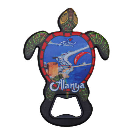 Alanya Themed UV Printed Turtle Bottle Opener - 6