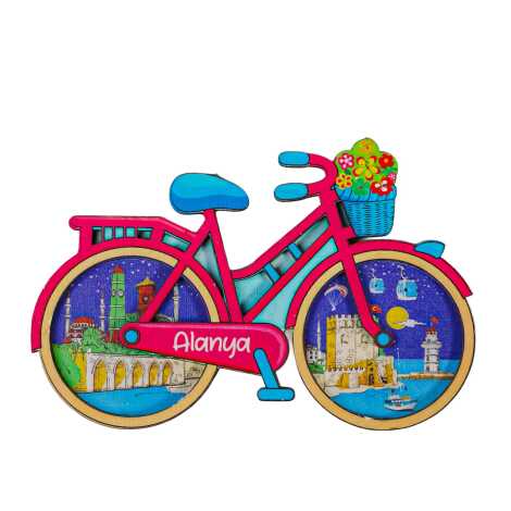 Alanya Themed Wooden Customised 2D Souvenir Fridge Magnet - 15