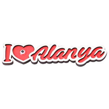 Alanya Themed Wooden Customised City Name Letter Souvenir Fridge Magnet - 6
