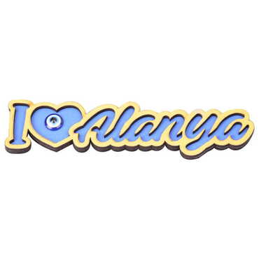 Alanya Themed Wooden Customised City Name Letter Souvenir Fridge Magnet - 7