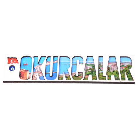Alanya Themed Wooden Customised City Name Letter Souvenir Fridge Magnet - 8