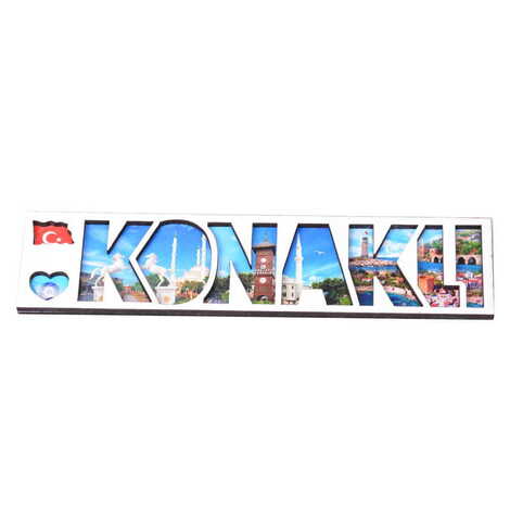Alanya Themed Wooden Customised City Name Letter Souvenir Fridge Magnet - 9