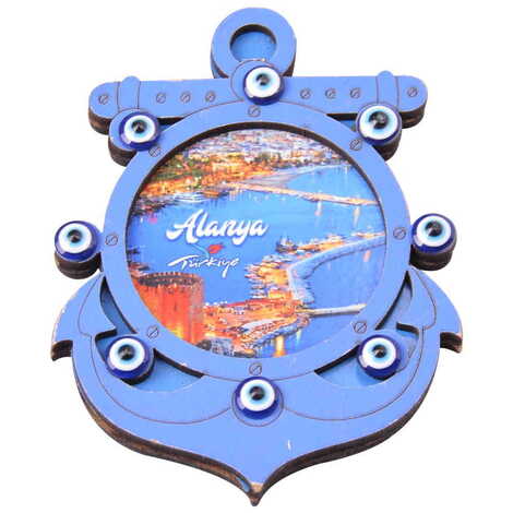 Alanya Themed Wooden Cute Animals Souvenşr Fridge Magnet Serie C 90x120 mm - 23