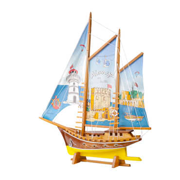 Alanya Themed Wooden Sailboat Model Ab2 - 2