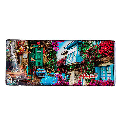 Altınoluk Temalı Myros Panaromik Magnet 120x50 mm - 1