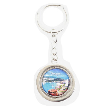 Amasra Themed Metal Spinner Keychain 38x100 mm - 2