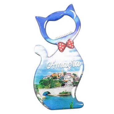 Toptan Amasra Temalı Myros Metal Kedi Açacak Magnet 97x48 mm - 2