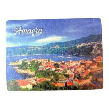 Amasra Themed Wooden Uv Printed  Souvenir Fridge Magnet 93x68 mm - 5
