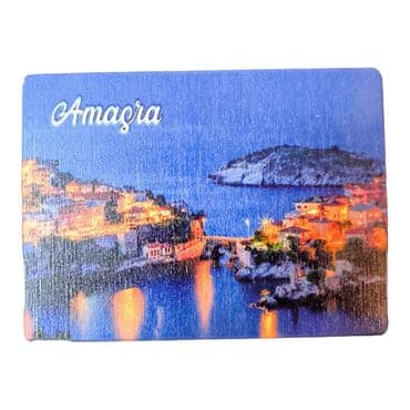 Amasra Themed Wooden Uv Printed  Souvenir Fridge Magnet 93x68 mm - 6