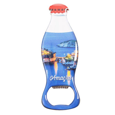 Amasra Themed Coke Bottle Shaped Metal Magnetic Bottle Opener 120x41 mm - 5
