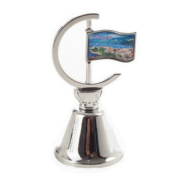 Amasra Themed Collectible Souvenir Double Face Metal Spinner Flag Bell 44x96 mm - Thumbnail