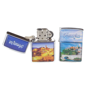 Myros - Amasra Themed Custom Printed Metal Gasoline Lighter