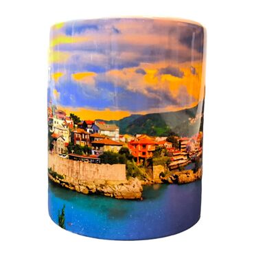 Amasra Themed Customised Porcelain Souvenir Travel Mug 80x95 mm - Thumbnail