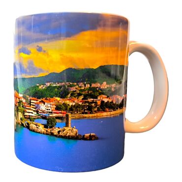 Amasra Themed Customised Porcelain Souvenir Travel Mug 80x95 mm - Thumbnail