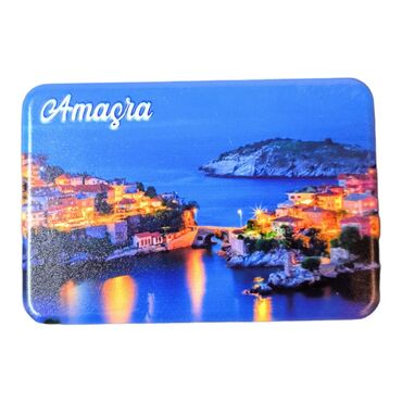 Myros - Amasra Themed Customised UV Printed Plastic Base Rectangle Fridge Magnet 80x50 mm