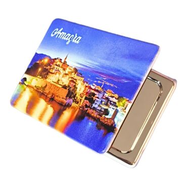 Amasra Themed Customised Uv Printed Rectangle Compact Mirror 85x62x11 mm - Thumbnail