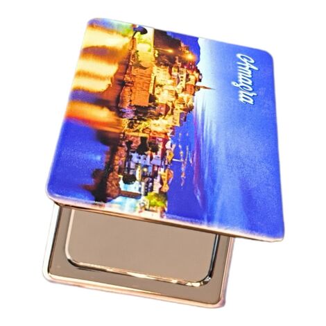 Amasra Themed Customised Uv Printed Rectangle Compact Mirror 85x62x11 mm