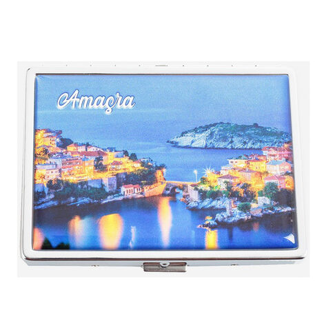 Amasra Themed Metal Cigarette Case 103x80x11 mm