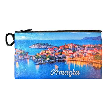 Amasra Themed Turkish Woven Wallet 183x97x8 mm - Thumbnail