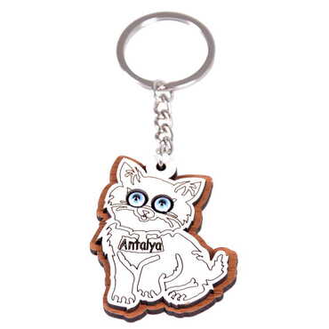 Myros - Animal Themed Wooden Custom Printed Wooden Keyring