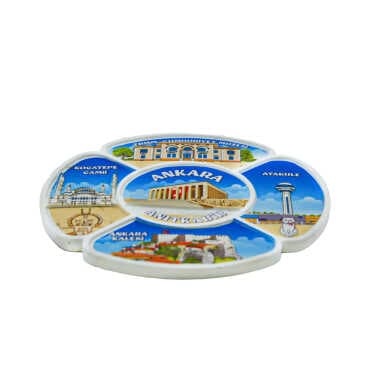 Ankara Themed 15 cm Floral Polyester Plate - Standart - 2