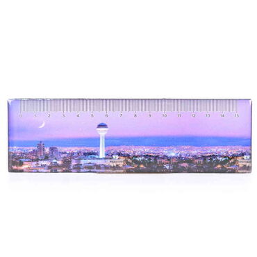 Ankara Themed Epoxy Dome Souvenir Magnetic Ruler Magnet 165x50 mm - 6