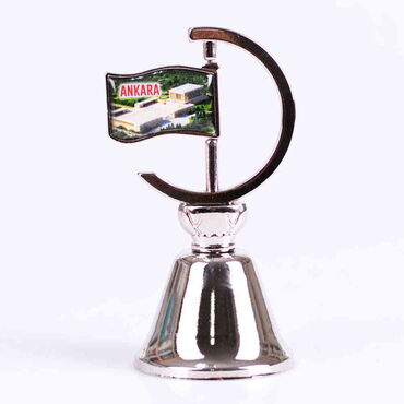 Ankara Themed Collectible Souvenir Double Face Metal Spinner Flag Bell 44x96 mm - 2