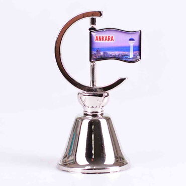 Ankara Themed Collectible Souvenir Double Face Metal Spinner Flag Bell 44x96 mm - 4