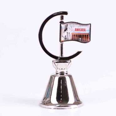 Ankara Themed Collectible Souvenir Double Face Metal Spinner Flag Bell 44x96 mm - 6