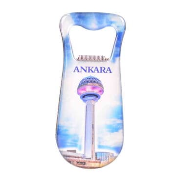 Ankara Themed Customizable Metal Magnetic Bottle Opener 95x42 mm - 4