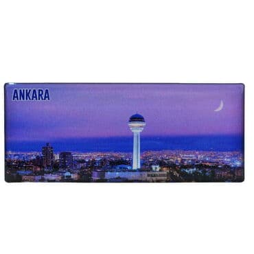 Ankara Themed Epoxy Dome Panaromic Souvenir Fridge Magnet 120x50 cm - 5