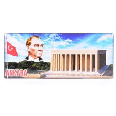 Ankara Themed Epoxy Dome Panaromic Souvenir Fridge Magnet 120x50 cm - 6