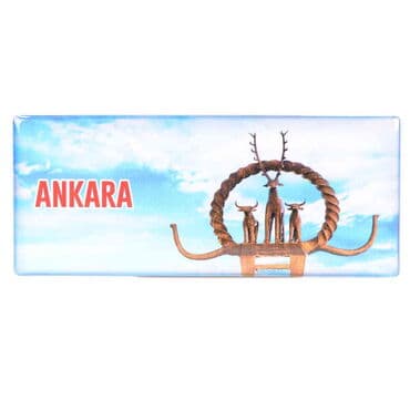 Ankara Themed Epoxy Dome Panaromic Souvenir Fridge Magnet 120x50 cm - 9