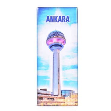 Ankara Themed Epoxy Dome Panaromic Souvenir Fridge Magnet 120x50 cm - 14