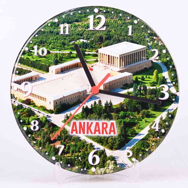 Ankara Themed Epoxy Wall Clock Home Decoration 17 Cm - 5