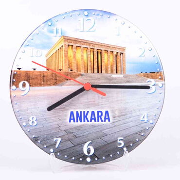 Ankara Themed Epoxy Wall Clock Home Decoration 17 Cm - 7