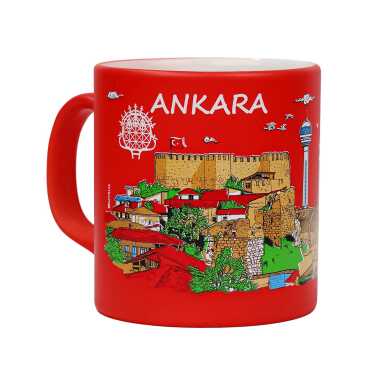 Toptan Ankara Temalı Seramik Renkli Baskılı Kupa 82x90 mm - 4