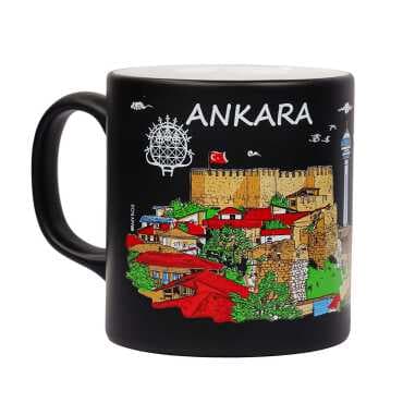 Toptan Ankara Temalı Seramik Renkli Baskılı Kupa 82x90 mm - 6