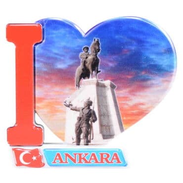 Ankara Themed Customised UV Printed Plastic Base Heart Shaped Fridge Magnet 86x62 mm - 4
