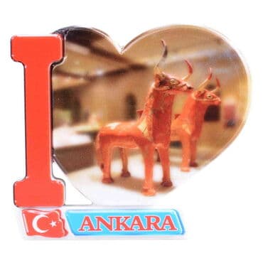Ankara Themed Customised UV Printed Plastic Base Heart Shaped Fridge Magnet 86x62 mm - 5