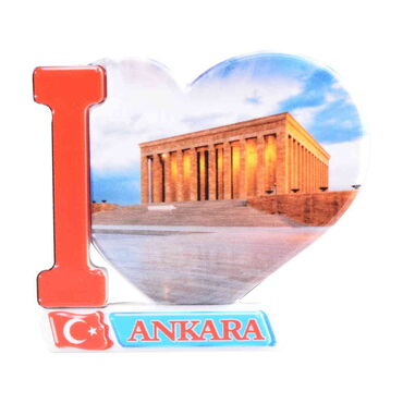 Ankara Themed Customised UV Printed Plastic Base Heart Shaped Fridge Magnet 86x62 mm - 6